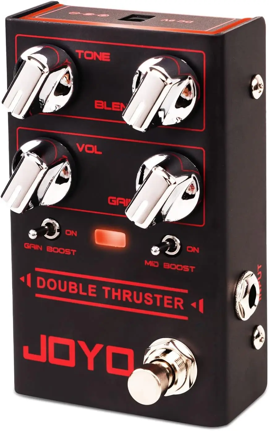 

High Gain Bass Overdrive Pedal with Mid Boost and Blend Control