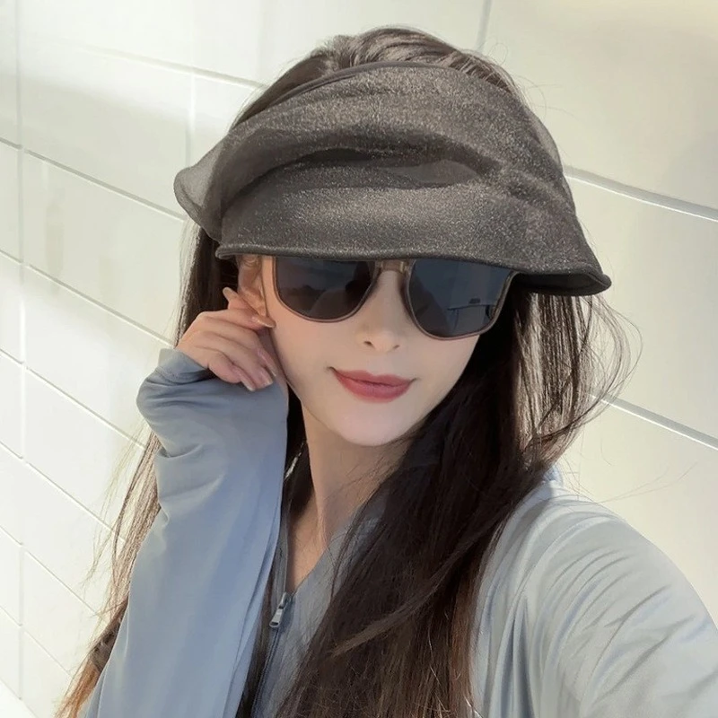 

Designer Empty Top Hat Women's Summer Sun Protection Sun Hat Temperament Mesh Sun Hat Topless Cap Sun Protection Must