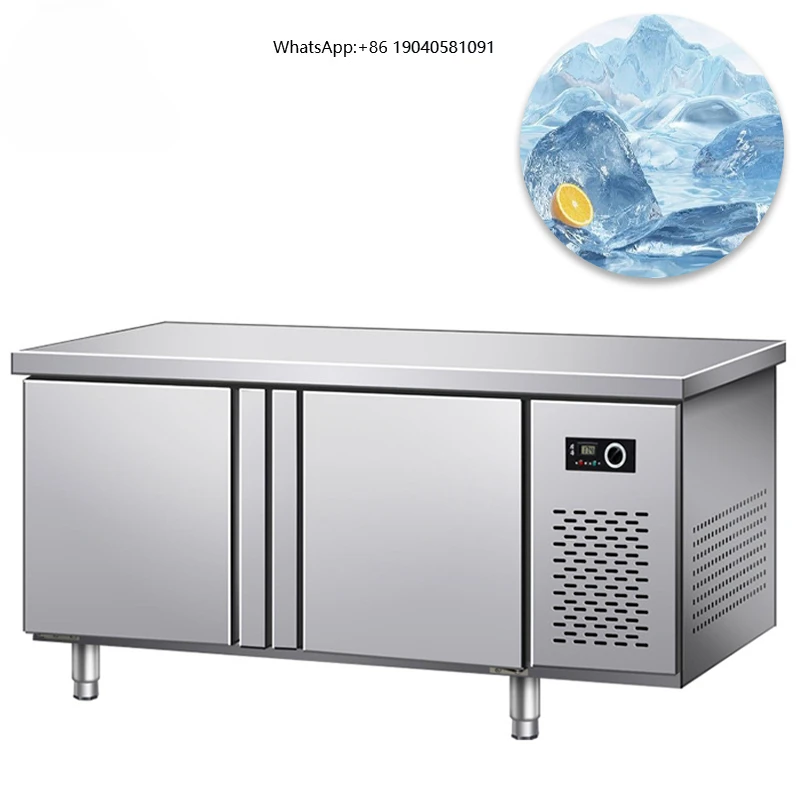 QDMECH Large Capacity Undercounter Freezer Stainless Steel Refrigerator Work Table Commercial Kitchen Equipment