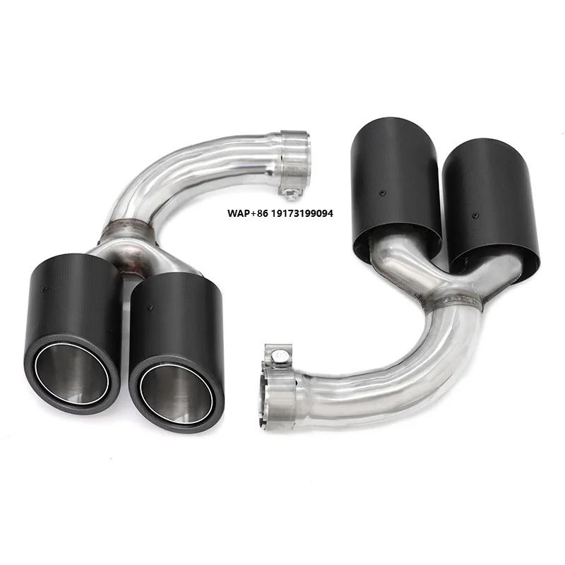 

Car Exhaust Pipes for porsche-Cayenne 958 Upgrade Stainless Carbon Fiber Exhaust Tips Performance System Quad Muffler Tips
