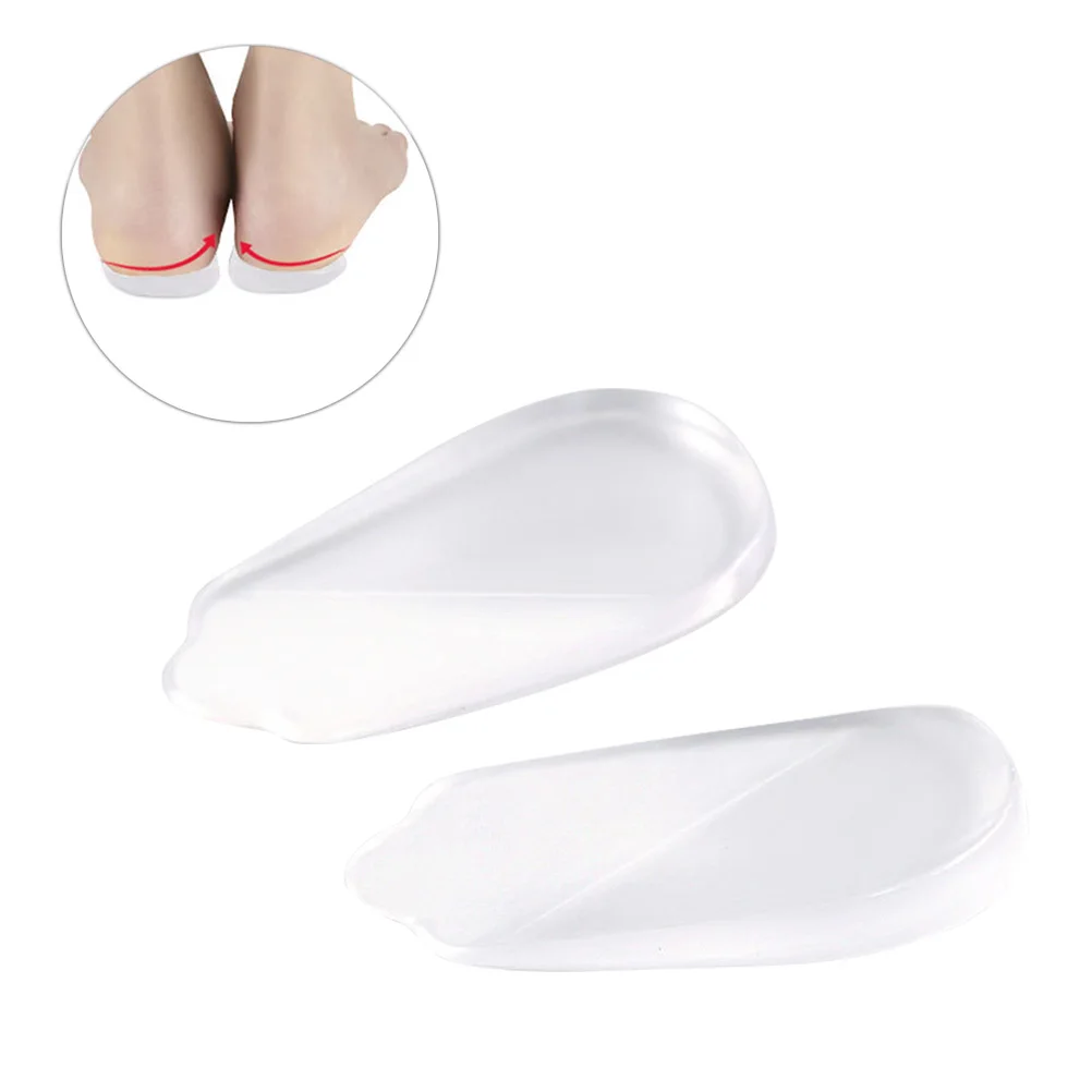 

5 Pairs Transparent Heel Pads O/X-Type Legs Orthotics Gel Self-Adhesive Absorbing Insoles Foot Care Protector For Adults