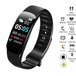 Sports Smartwatch Men Bracelet 0.96” Inch 90*128 Health Monitoring Alarm Clock Multifunction Watches Women For Android Ios Phone