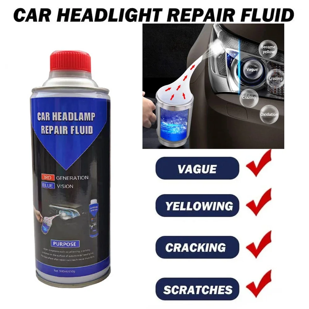 800G/650G/300G/150G/200ML/100ML/50ML Car Headlight Repair Liquid Scratch Repair Agent Repair Equipment Clean