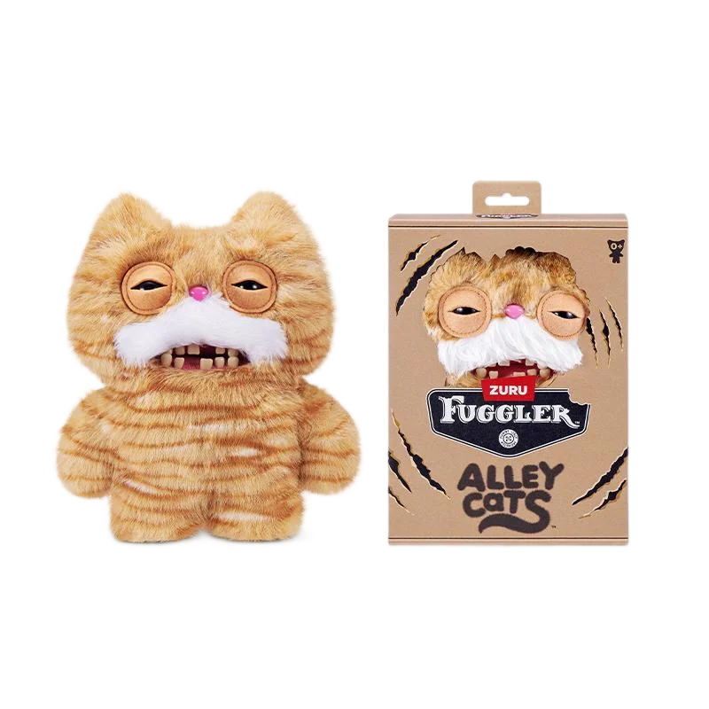 ตุ๊กตา Fuggler รุ่น Dark Alley Night Cat Series ตุ๊กตาขนนุ่ม ฟันปุกปุย น่ารักขี้เลียน ตลก ของเล่นเด็ก ของขวัญวันเกิด