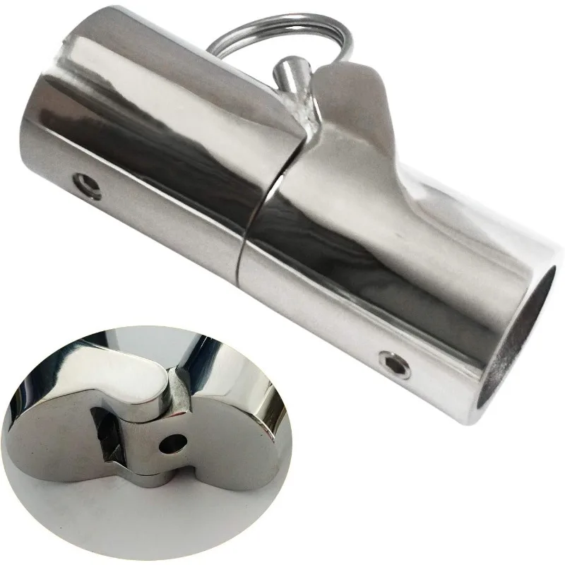 316 Stainless Steel Folding Swivel Coupling Tube Pipe Connector Boat Fitting Yacht Coupling Pipe Connector Tip Bimini Tops Flag