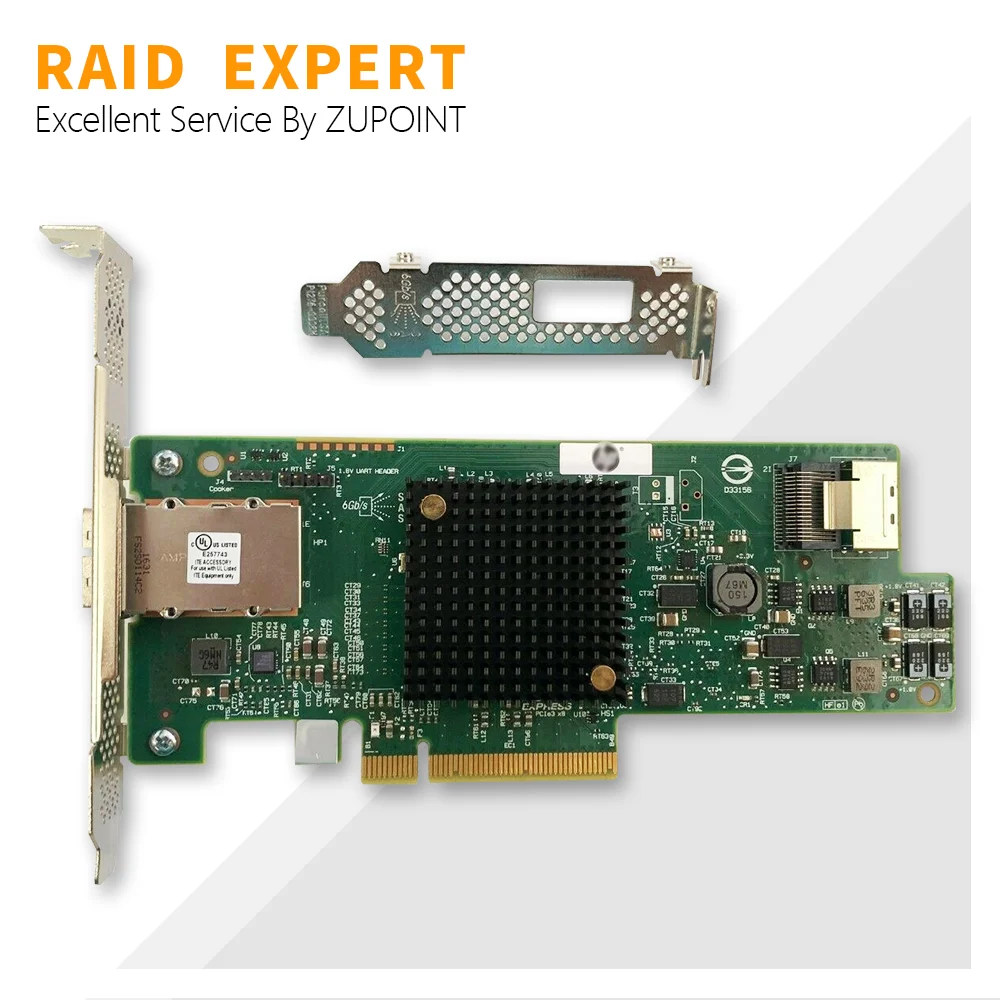 

Плата RAID контроллера ZUPOINT LSI 9217-4i4e SAS 6 Гб/с, карта хранения Sata PCI E RAID, расширитель 792099-001 725504-002