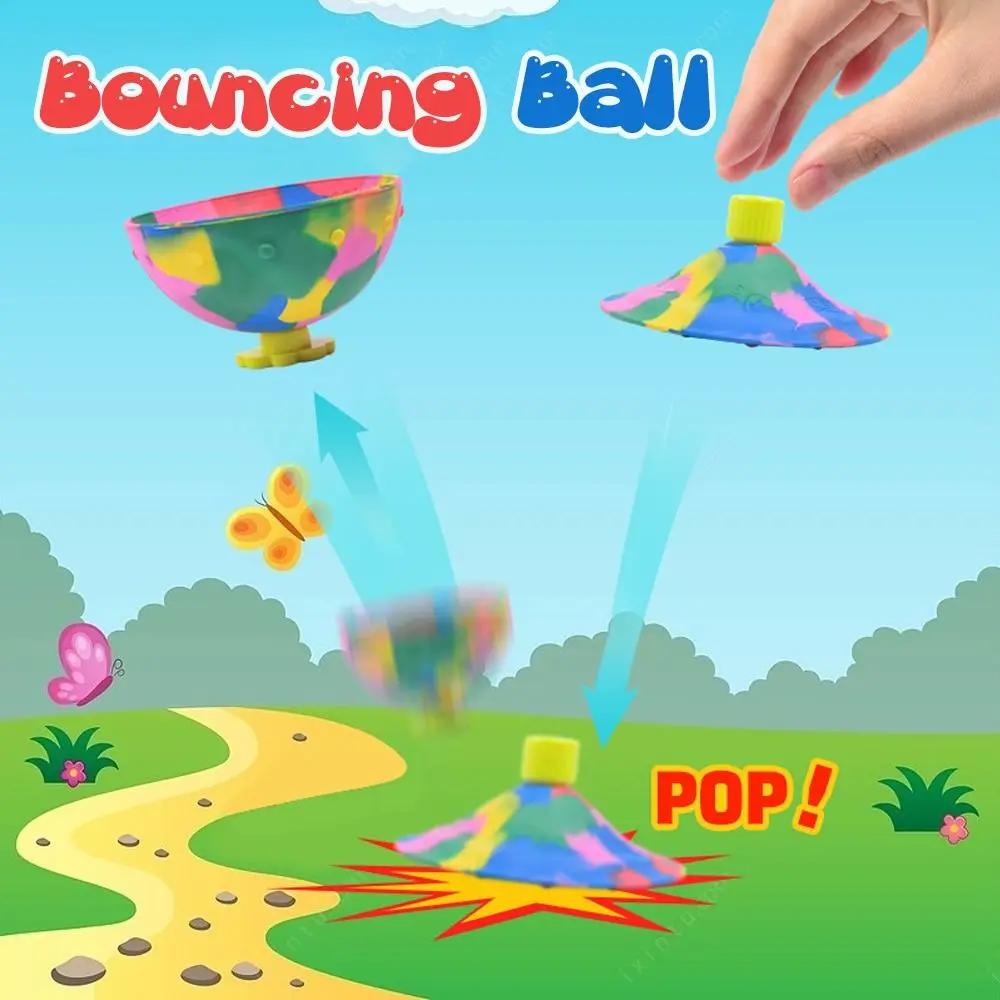 Anti Stress Outdoor Fun Bouncing Ball Half Ball Fingertip Bounce Bowl Spinning Fidget Toys Kids