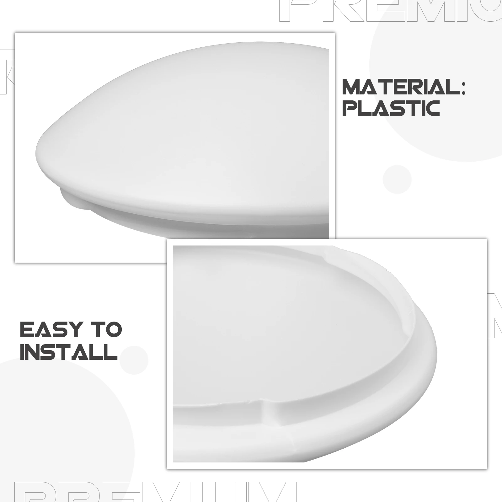 

Round Ceiling Light Cover Sturdy Plastic Lampshade Easy Install Elegant Design for Bedroom Living Room Office Flush Mount Light