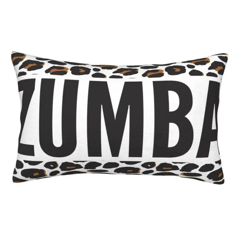 Custom Nordic Vintage Leopard Zumbas Fitness Bed Cushion Cover Polyester Pillow Case Rectangle