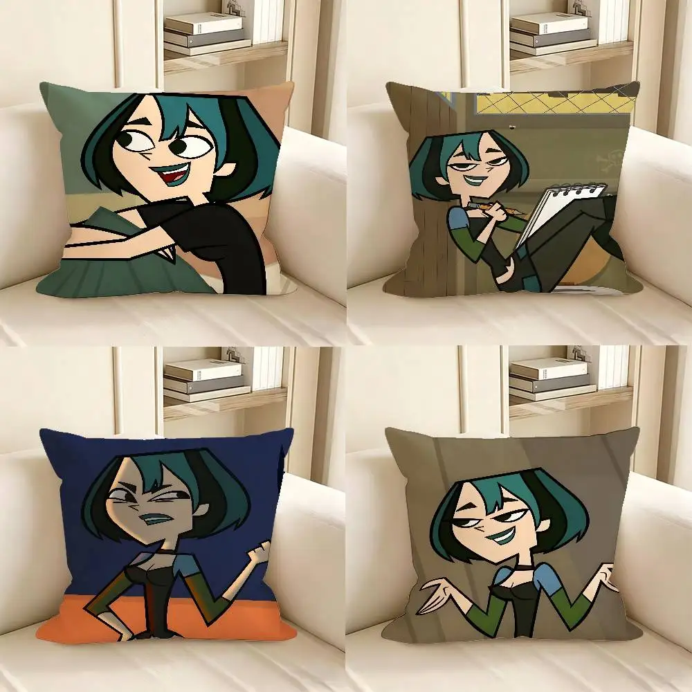 1pc Gwen Total Drama Island Pillow Case Fashion Square Pillowcase Bedroom Sofa Room Ins Decoration Leisure