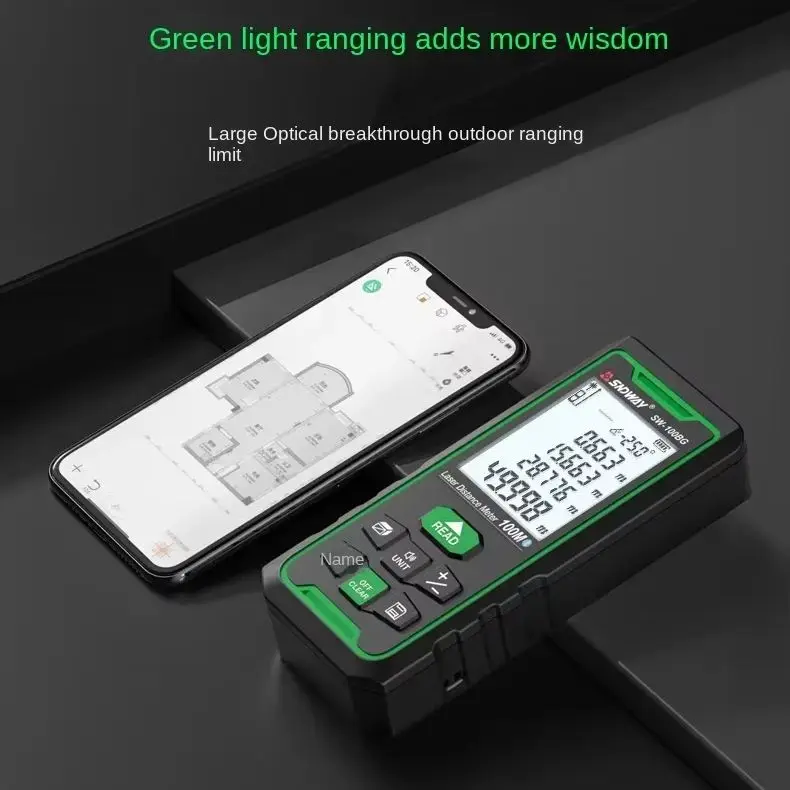 Stable SNDWAY SW-70G Rangefinder Infrared Distance Measuring Equipment High-precision Measuring Instrument Ruler