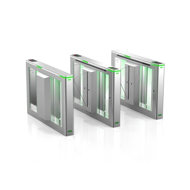 AKT317 Speed Gate Modernistic Acrylic Plate Biological Recognition for Building Entrance Staff Passage