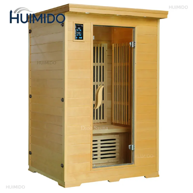 The factory supplies Diooist DD-5001SC modern dry steam sauna for 2 people, using solid fir wood with