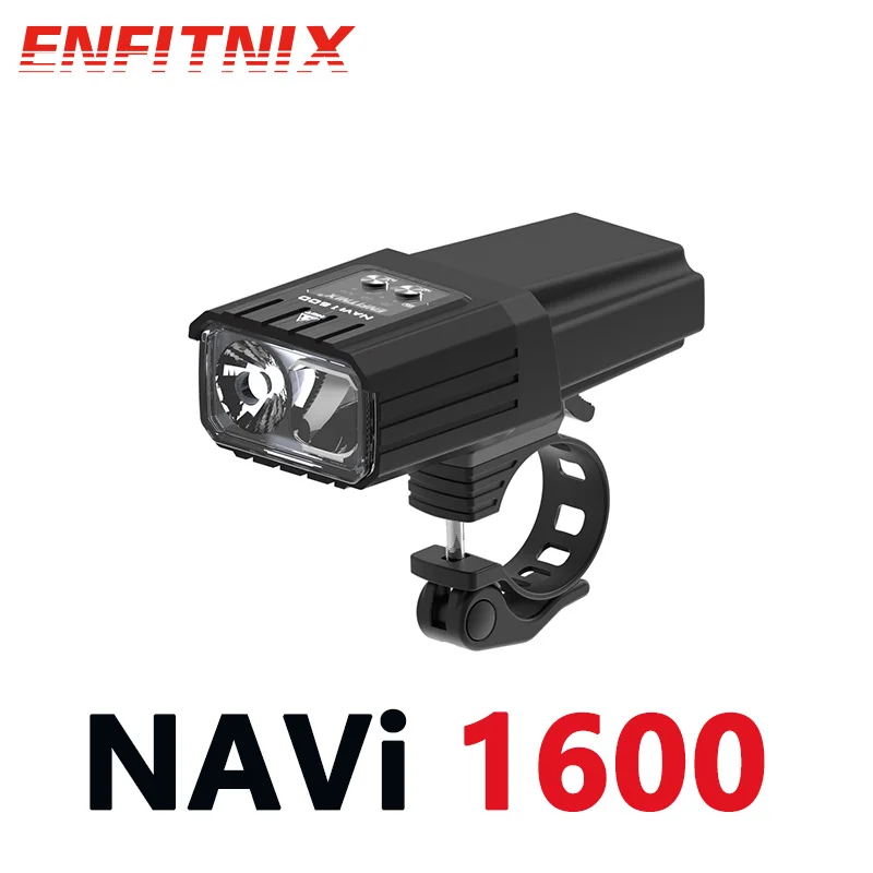 Enfitnix New Navi1600 Smart Headlights USB Rechargeable Road Mountain Bike Light Smart Night Warning Light IP6X Waterproof