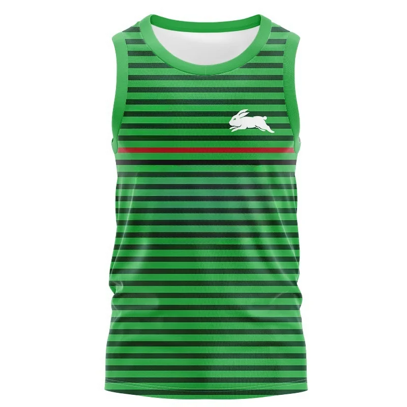 

VEST South Sydney Rabbitohs 2024 Men's Warm Up T-shirt(Custom name and number )