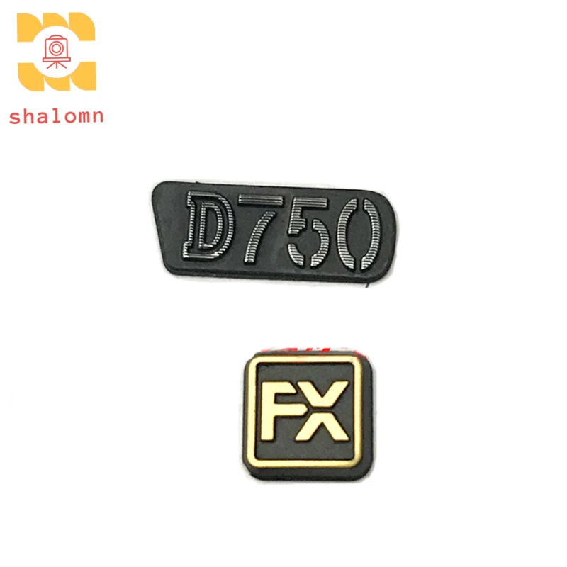 Novo "d750" "fx" logotipo do corpo emblema placa de substituição reparação parte para nikon d750 slr câmera