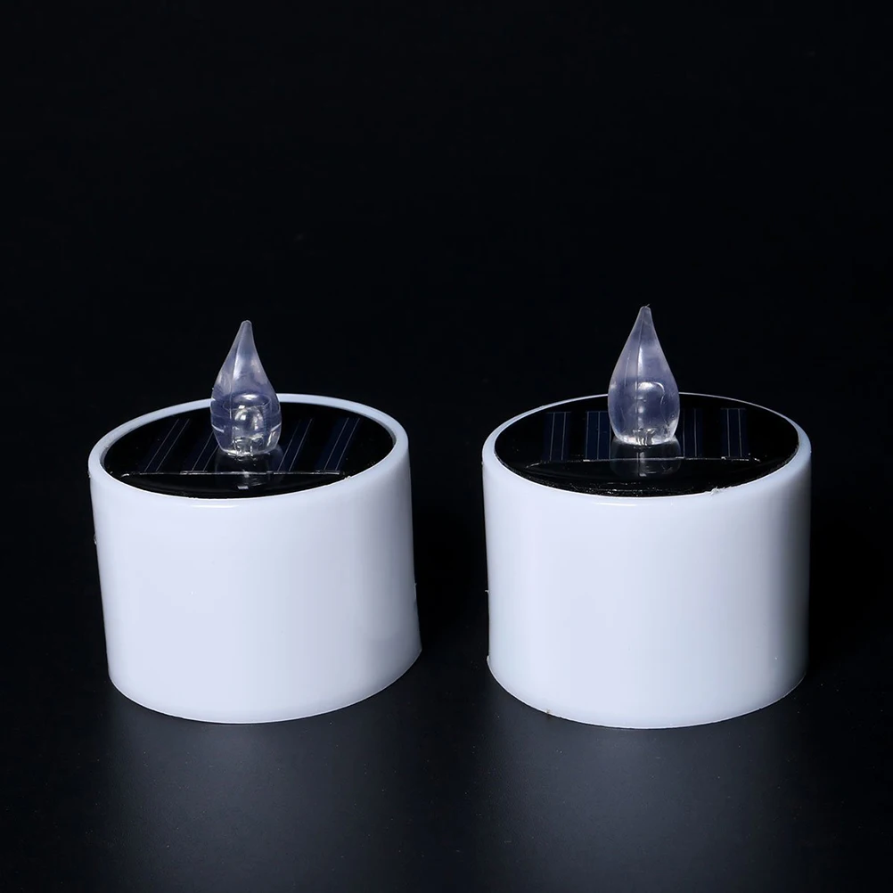 

6Pcs Outdoor Solar Candles Realistic and Bright Flameless LED Tea Lights for Camping Wedding Birthday Home Window Yard Decor