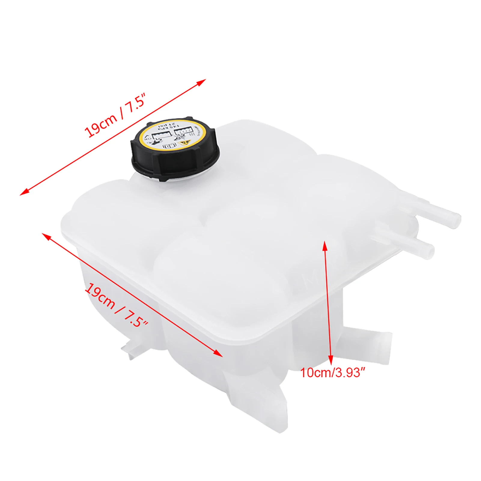Auto Coolant Recovery Tank Expansion Bottle Reservoir W/ Cap for Mazda 3 2004-2012 LF8B-15-350B Plastic White