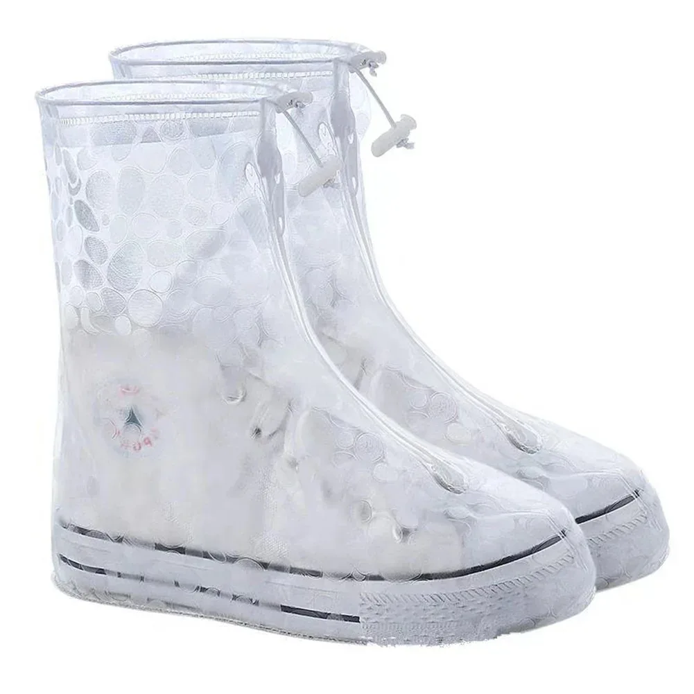 1 para silikonowych wodoodpornych antypoślizgowych ochraniaczy na buty Męskie damskie Outdoor Rainy Day Odporny na zużycie gruby pokrowiec na buty