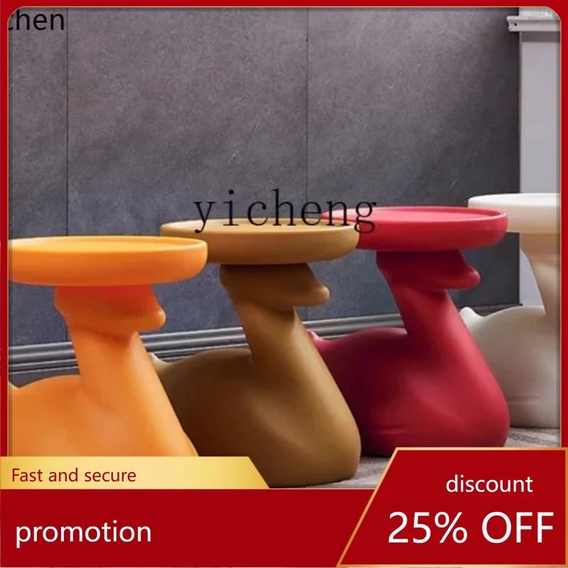 

HXL Лебедь Маленький журнальный столик Современный минималистский бытовой ресторан Чайный столик Креативный угловой столик с животными