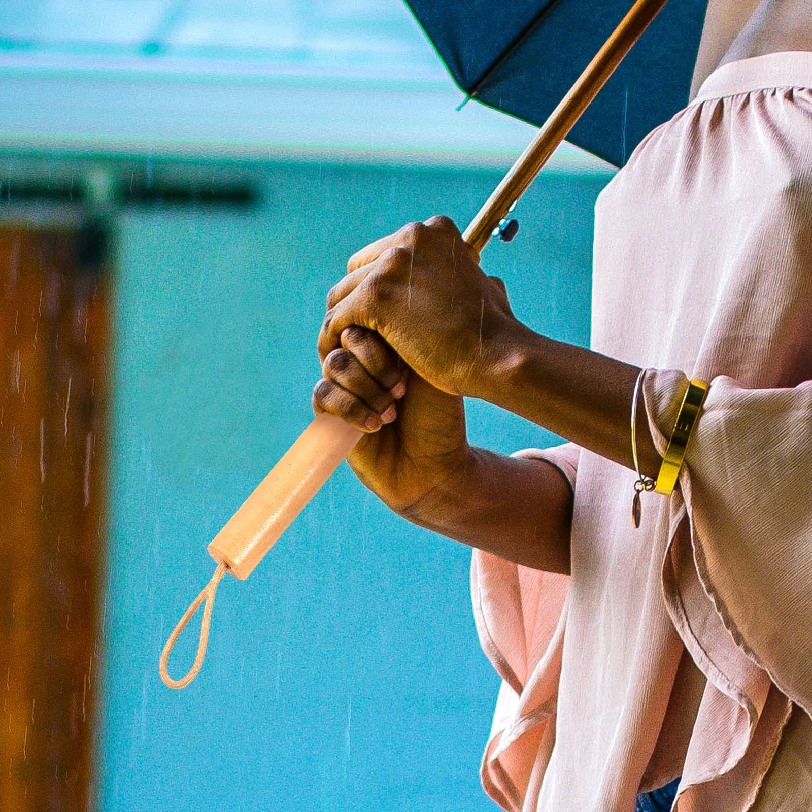 

Comfortable Wooden Umbrella Handle Replacement for Rain and Sun Umbrellas Sturdy Umbrella Replacement Parts and Accessories