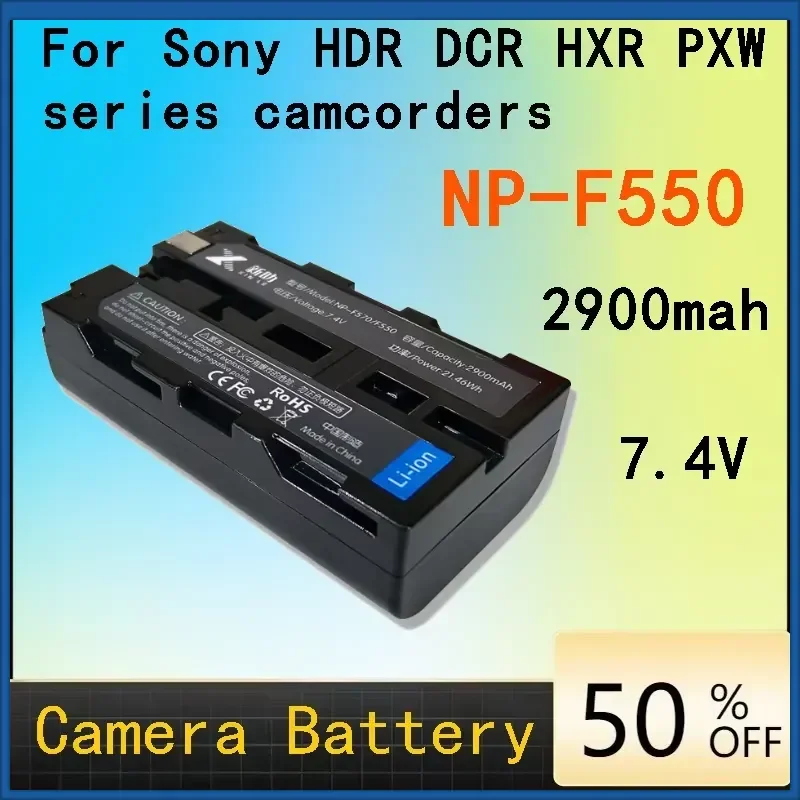 NP-F550 2900mAh Camera Battery for Sony NP-F330 NP-F530 NP-F550 NP-F570 NP-F730 NP-F750 Sony HDR DCR HXR PXW Series
