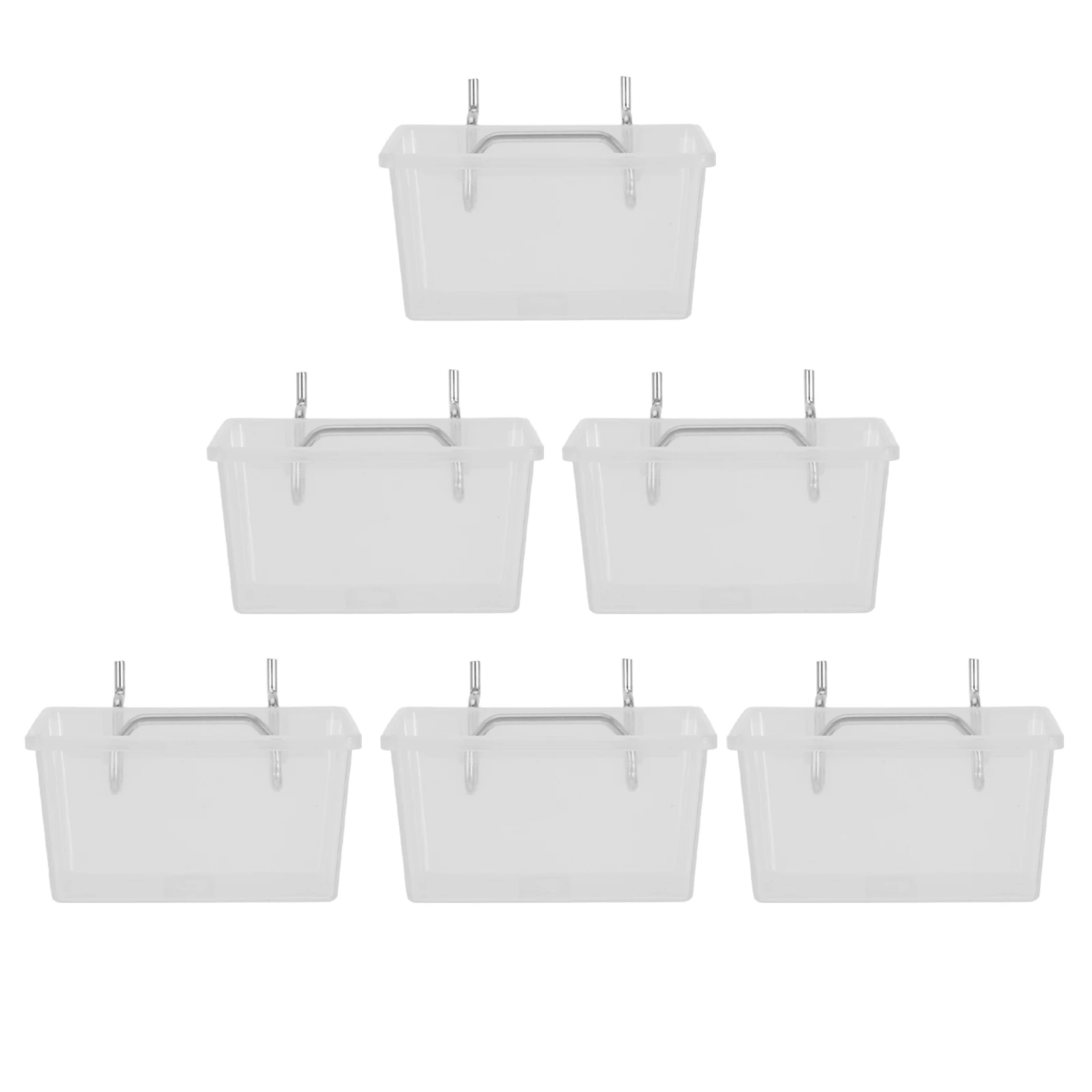 

6pcs Durable Thickened Pegboard Bins with Transparent Slanted Design for Tool Storage Organization in Garage Workshop