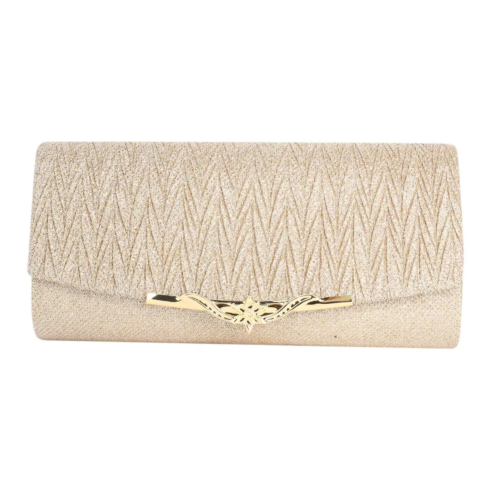 FZFZ 여성 이브닝 백 파티 연회 반짝이 가방 여성용 웨딩 클러치 핸드백 체인 숄더 백(샴페인)