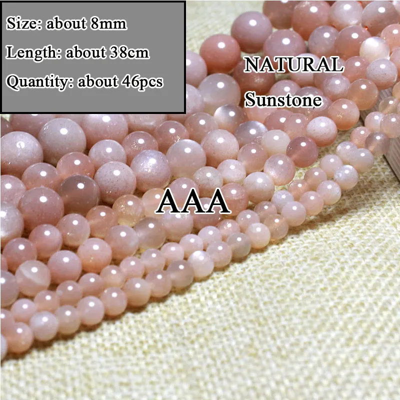 Wholesale Natural Sunstone Various shape Stone Beads Round Faceted Rondelle Square Irregular for Jewelry Making Diy Bracelet