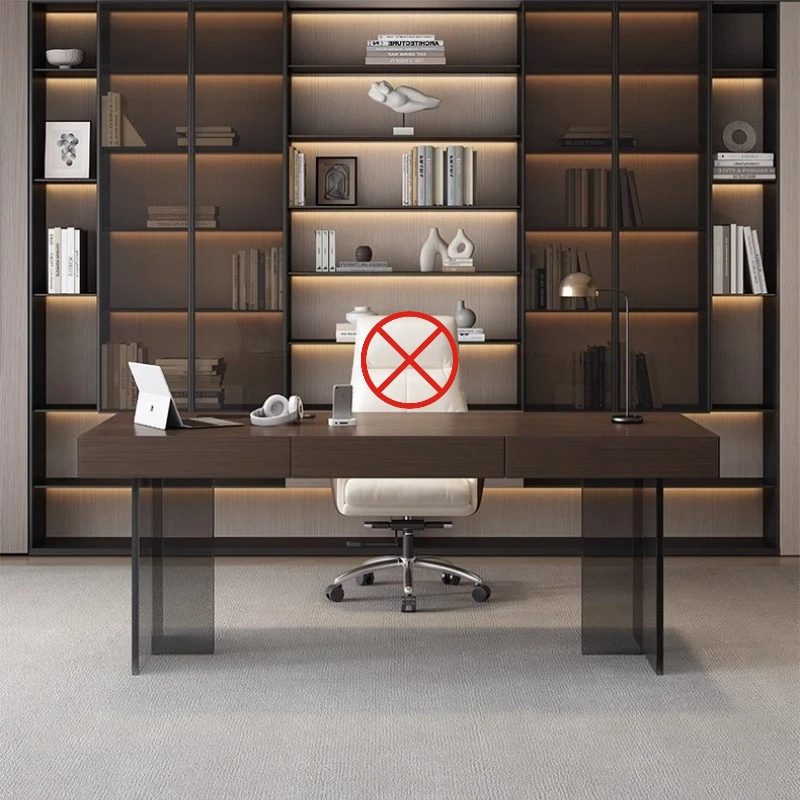 

Designer Style Office Desks High-end Writing Study Modern Fahsion Office Desks Simple Retro Furniture Escritorio YS40CC