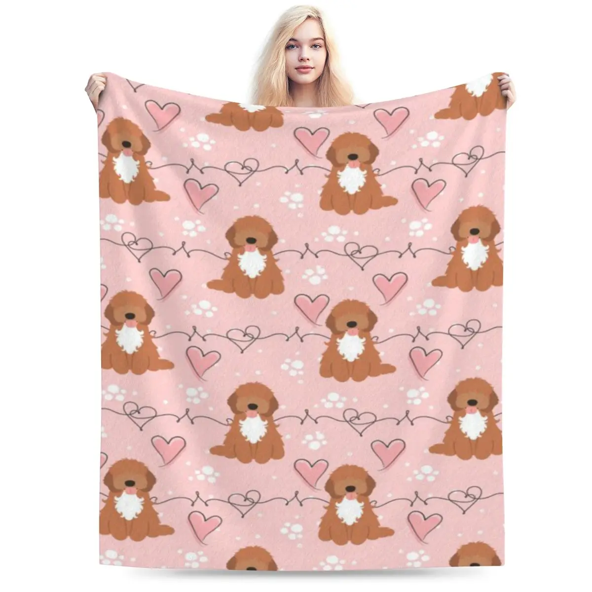 Red Tuxedo Cockapoo Cavapoo Cavoodle An Ultra-Soft Micro Fleece Blanket