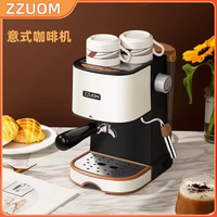 ZZUOM 20Bar Espresso Coffee Makers Small Semi-Automatic Coffee Machine Electric Coffee Extraction Machine Strong Steam Milk Foam