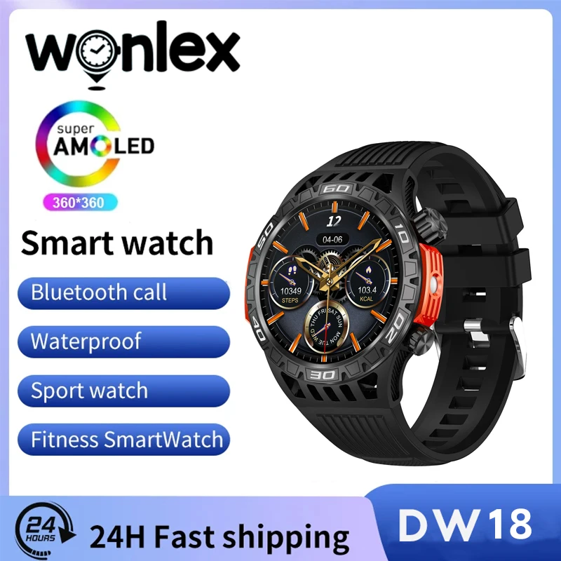 Wonlex Smart Watch for Men Bluetooth Phone Calling Compass Outdoor Sports 100+ Sports Modes SmartWatch Men