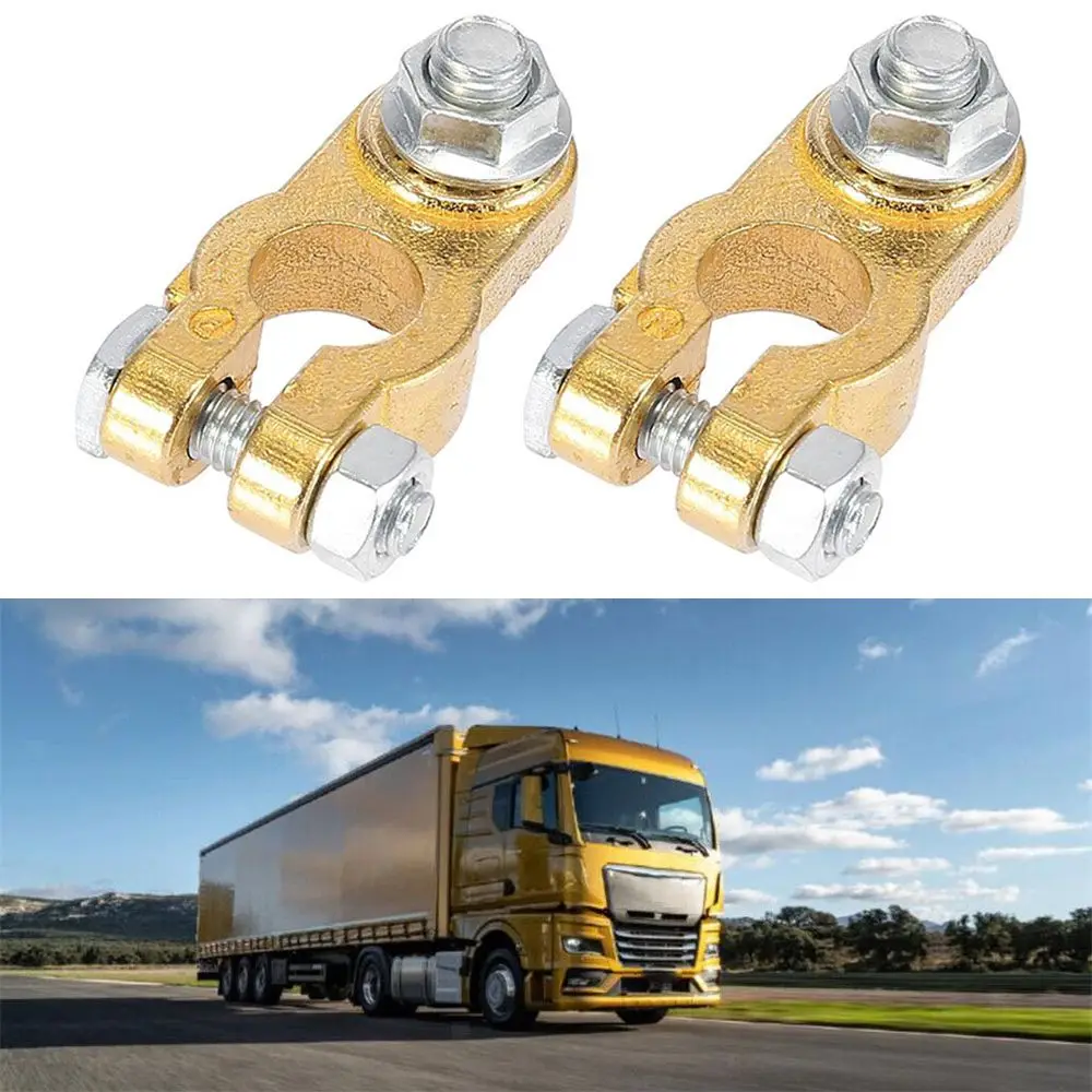 New 2Pcs RV Vehicles Marine Cleaning Kit Boat Top Post Kit  Spec Battery Terminal Clamp Set