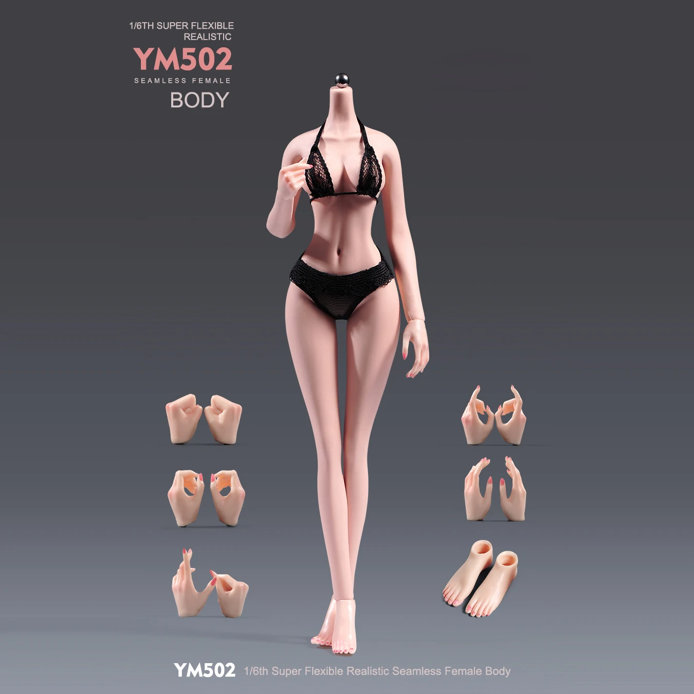 

YM502 1/6 Makeup Flexible Anime Girl Slender Seamless Body with Physiological Detail 12'' Female Soldier Action Figure Doll Toys