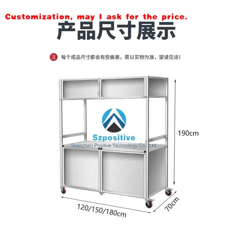 

custom.Custom Color Minimalist Trolley Commercial Restaurant Mobile Dining CartPortable Food Cart Snack Stalls and Night Ma