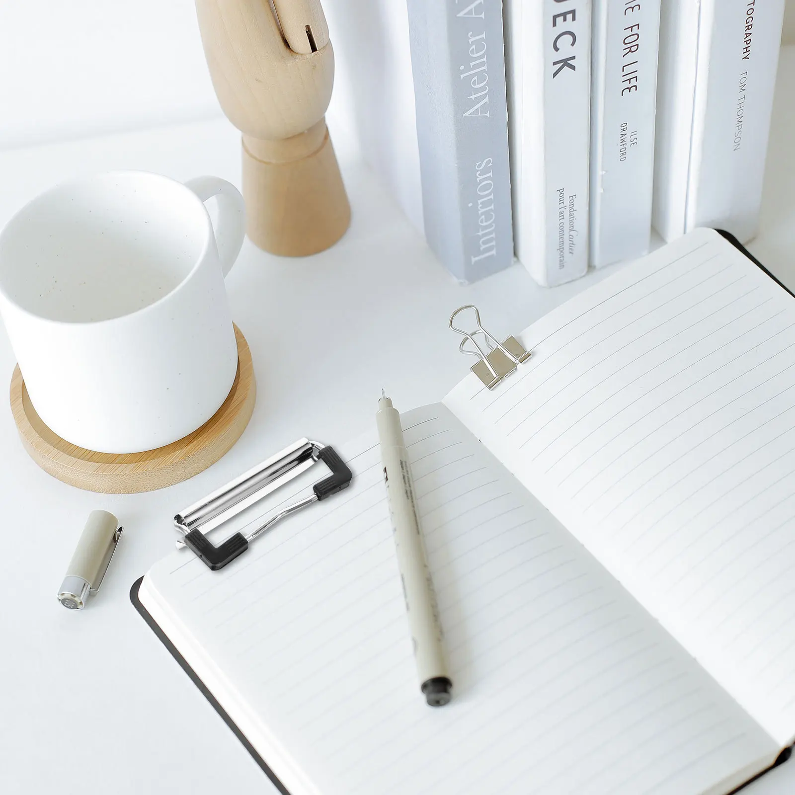 

15Pcs Office Stationery Clips Set Strong Metal Hardboard Clamps for Clipboard File Folder School Home Business Warehouse Use