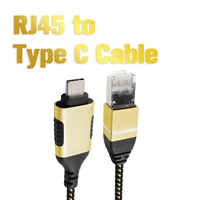 Cable USB C a Ethernet súper delgado, USB3.0 a RJ45 Cable delgado conectado directamente para PC, red de 1000Mbps Compatible con Thunderbolt 3