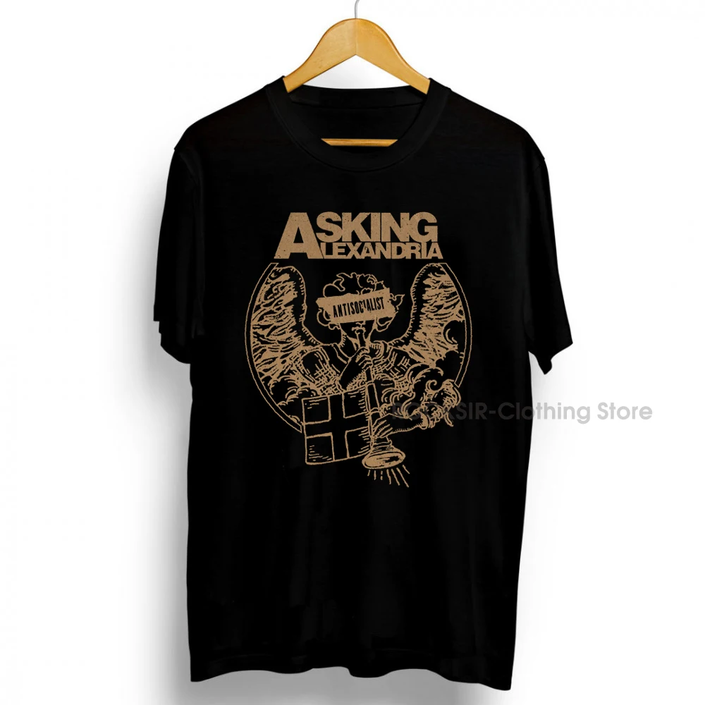 T-Shirt ASKING ALEXANDRIA. Large Size. A Metal Band Nation. Graphics Cover New Funny Brand Clothing Tees Tops Men Youth XS-3XL