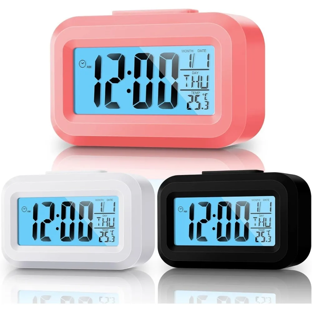 Digital Alarm Clock Battery Powered Alarm Clock24Hour Display Battery Not Included ForBedroomKidsTravel BathroomTableSmart Clock