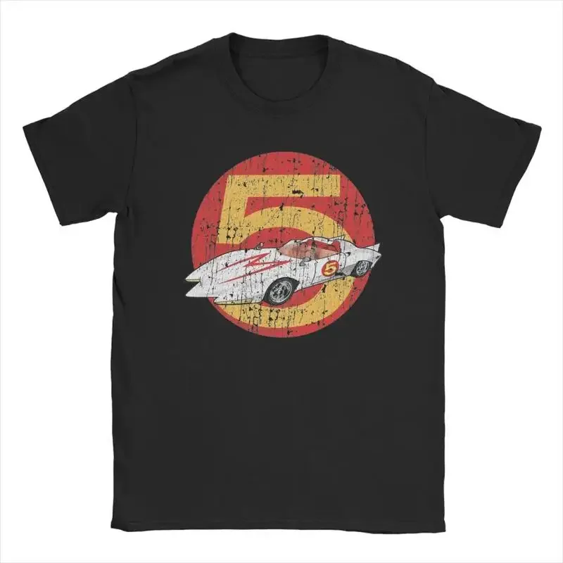 Cool Mach 5 Speed Racer T Shirt For Men Round Collar 100 Cotton Short