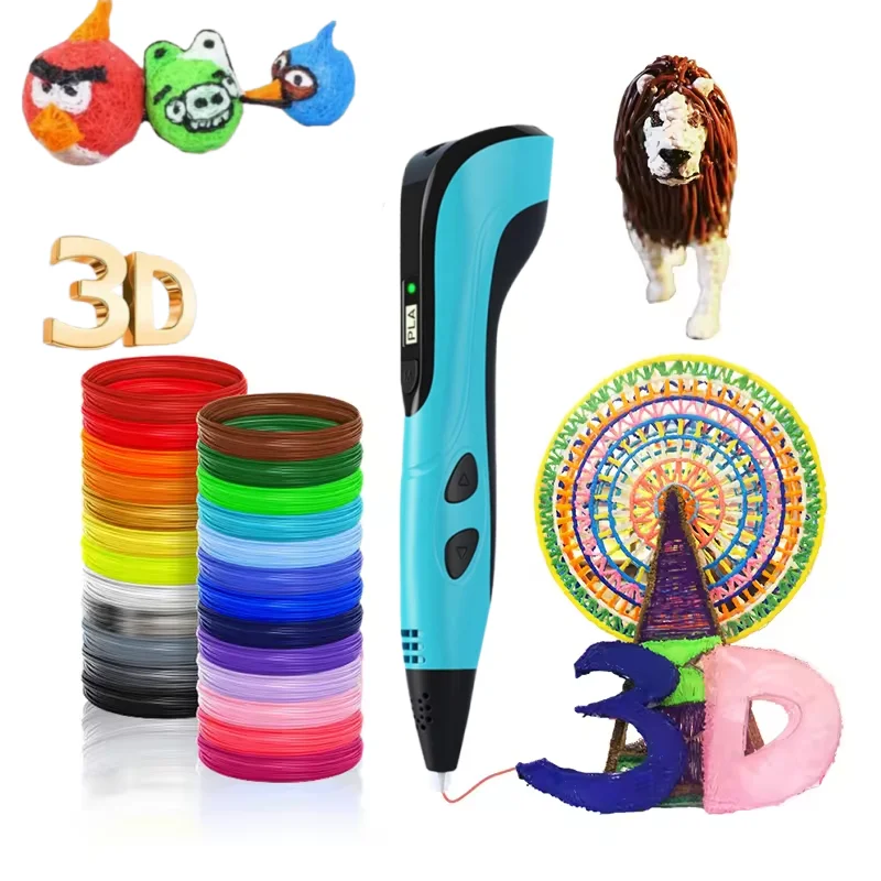 

New Style 3D Printing Pen 3D Pen Set for Kids with Power Supply Pla Filament Travel Case Birthday Christmas Gift for Kids