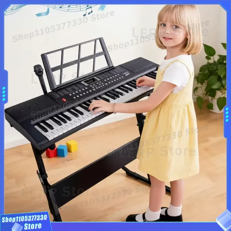 BD-663 61 Key Electronic Keyboard Piano Custom Musical Instrument Toy for Children Gift Learning Music Education Tool for