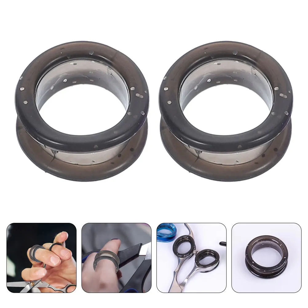 

10Pcs Dog Grooming Scissor Finger Rings Silicone Circular Soft Shears Inserts Easy Install Comfortable Finger Grips for Hair