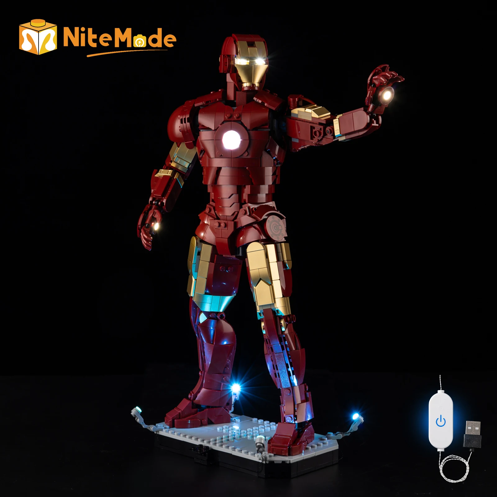 

Easylite Led Light Set Suitable for Lego Iron Man Mark 3 Collectors' Edition 76344 (No Model)