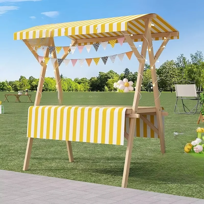 Mobile foldable rectangular display rack stall flower cart