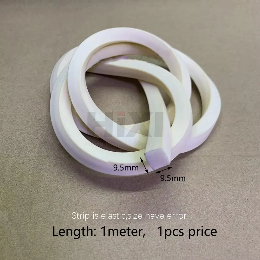 1M Hand Impulse Sealer Silica Gel Strips,High Temperature Resistant I Shape Square Sponge Strip