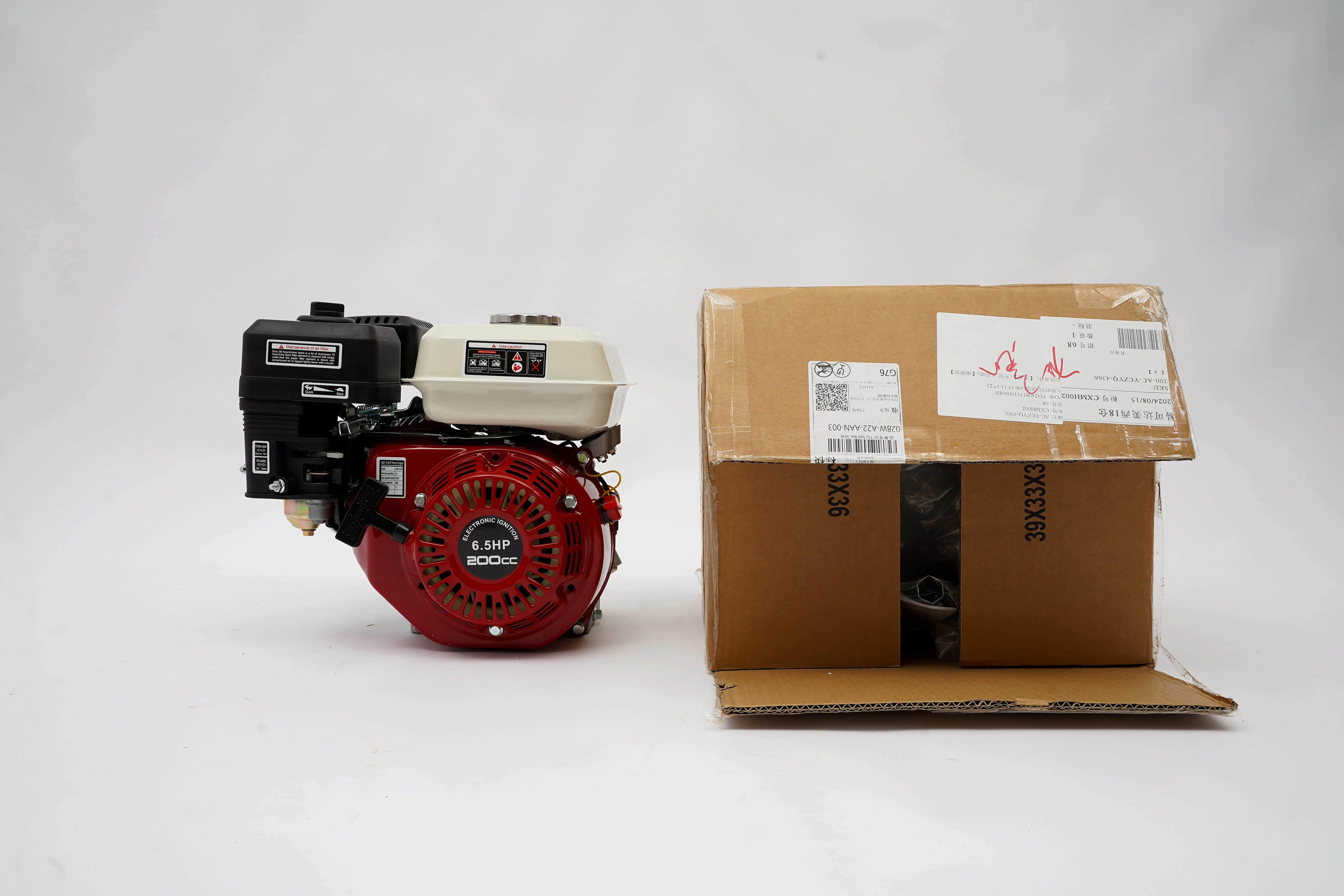 4 السكتة الدماغية 6.5HP GX160 محرك الغاز تبريد الهواء 3kw 3600r/min تبريد فعال انخفاض استهلاك الوقود