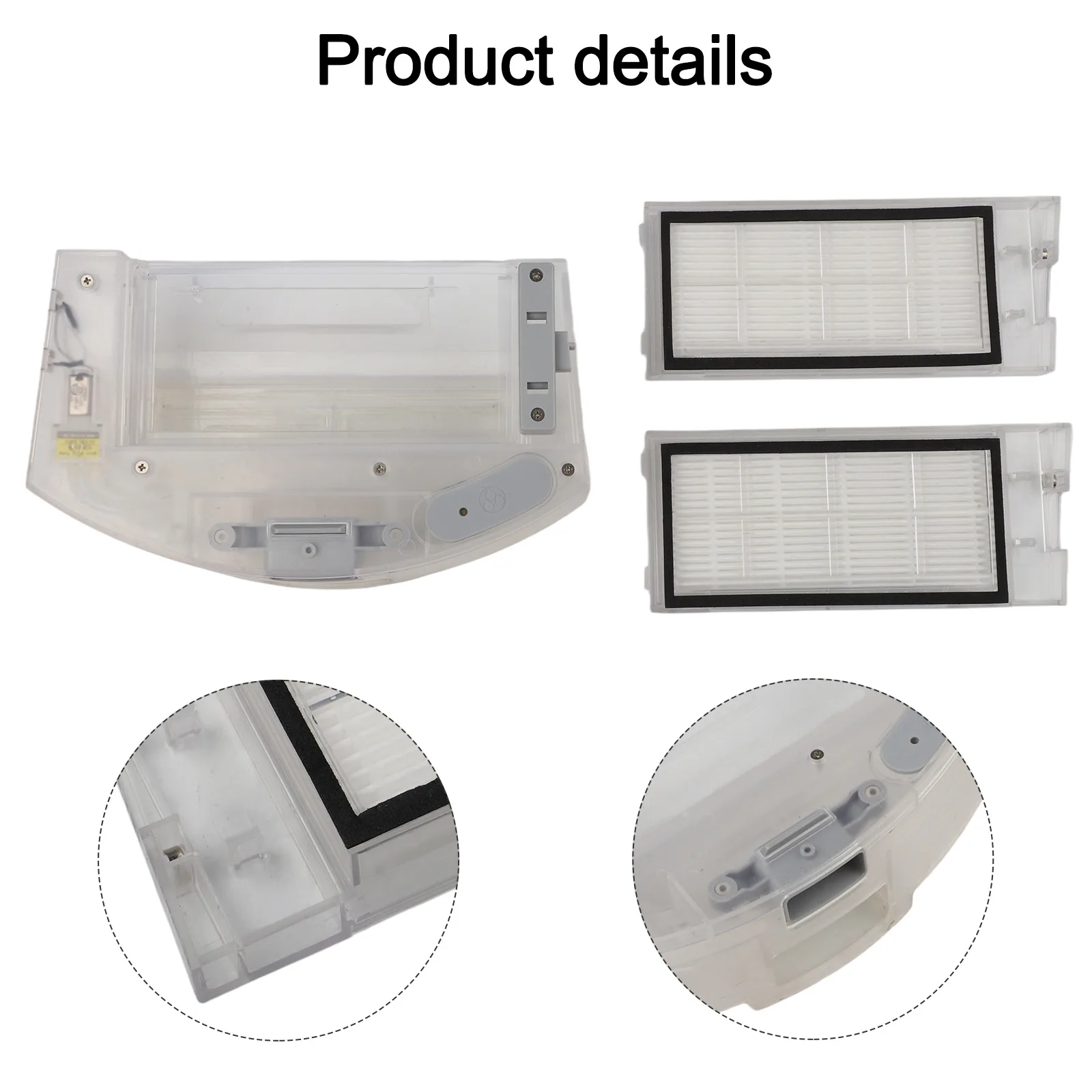 Filter Accessory Dust Box Replacement for Easy Installation Spare Part Set Reduces Emptying Frequency Stability For Suction
