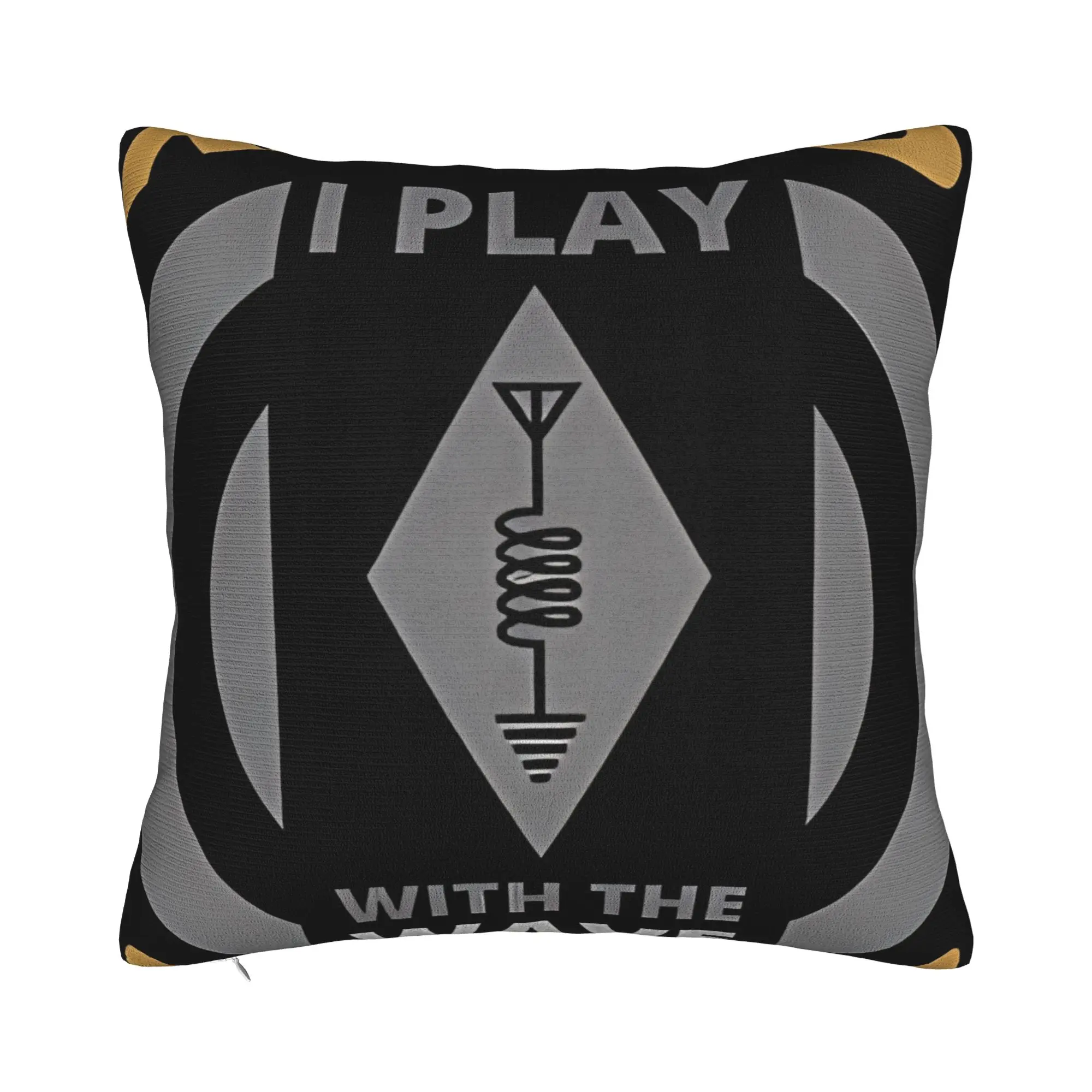 I Play With The Wave Ham Radio Operator  Decorative Pillowcases for Cozy ham radio Pillow Cover Zipper Closure